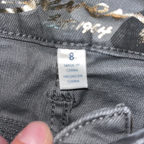 Utility by Seven ankle skinny dark gray camo pants size 8 - Picture 6 of 10